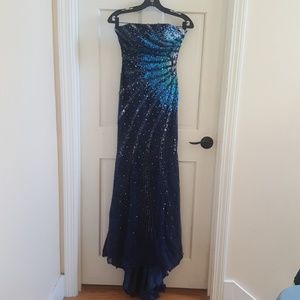 Strapless evening gown